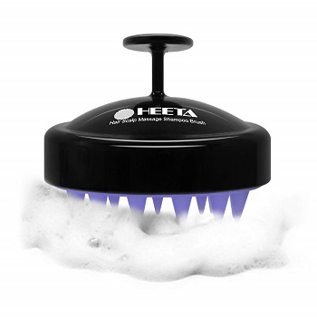 Heeta Hair Scalp Massager Shampoo Brush with Soft Silicon Brush Head B076Q6442Z