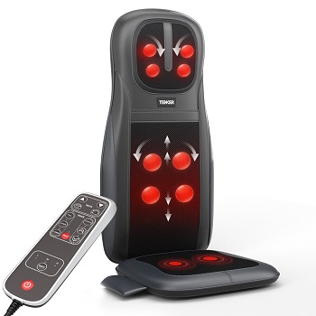 TENKER Shiatsu Massage Cushion with Heat & 3D Deep Kneading B01FLXE6N2